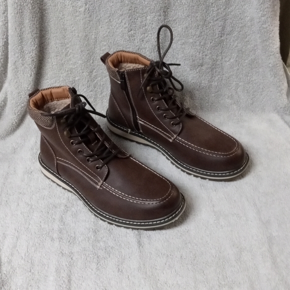 Bruno Marc Apache size 8.5 lace up zippered combat motorcycle hiking boots - Picture 2 of 9